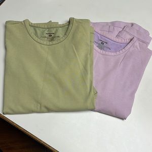 Vintage Patagonia Organic Cotton Long Sleeve Shirts Green Purple Lilac